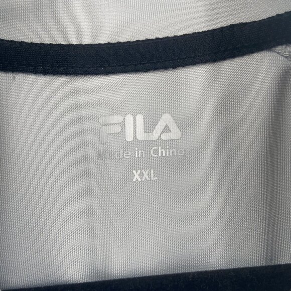 FILA Men's Light Gray Black 1/4 Zip Lightweight Pullover Athletic Top Size XXL - Picture 5 of 6